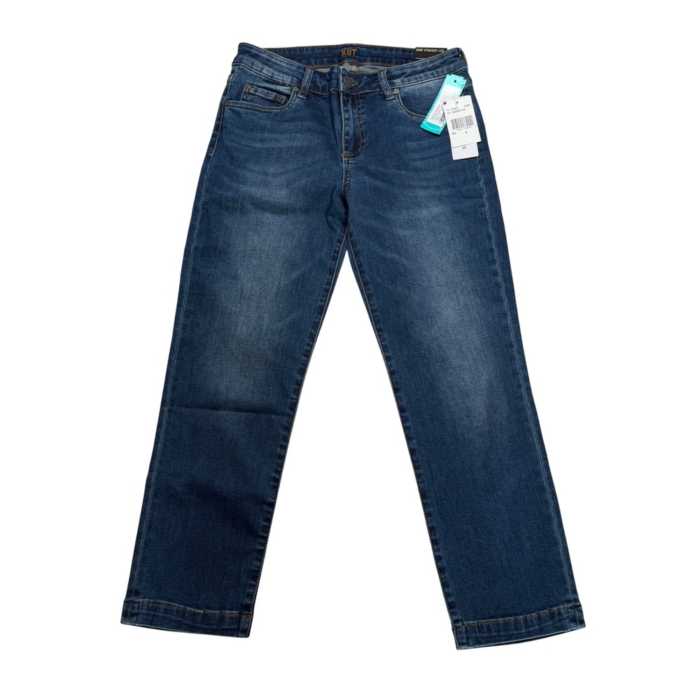 KUT FROM THE KLOTH Darryl Straight Capri Jeans Indigo Women's Size 4 NWT